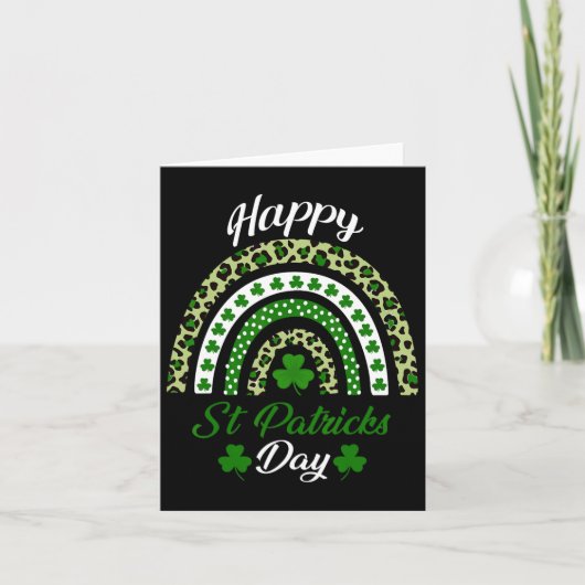 ハッピーSt patricks dayレインボーSt patricks dayラック カード (正面)