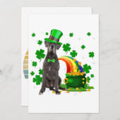 ハッピーSt patricks dayレプレシャングレート犬 案内状 (正面/裏面)