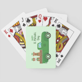 ハッピーSt patricks dayワイヤキツネテリアドッグ トランプ