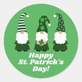 ハッピーSt patricks day格言カワイイ ラウンドシール (正面)
