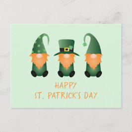 ハッピーSt patricks day格言グリーンオレンジポストカード ポストカード