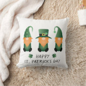 ハッピーSt patricks day格言グリーンオレンジ クッション (ブランケット)