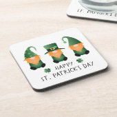 ハッピーSt patricks day格言グリーンオレンジ コースター (左側)