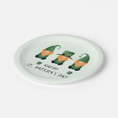 ハッピーSt patricks day格言グリーンオレンジ ペーパープレート (アングル)