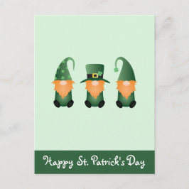 ハッピーSt patricks day格言グリーンオレンジ ポストカード