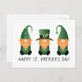 ハッピーSt patricks day格言グリーンオレンジ ポストカード (正面/裏面)