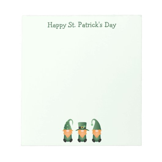ハッピーSt patricks day格言グリーン ノートパッド (正面)