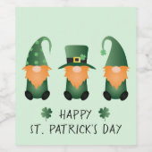 ハッピーSt patricks day格言グリーン ワインラベル (シングルラベル)