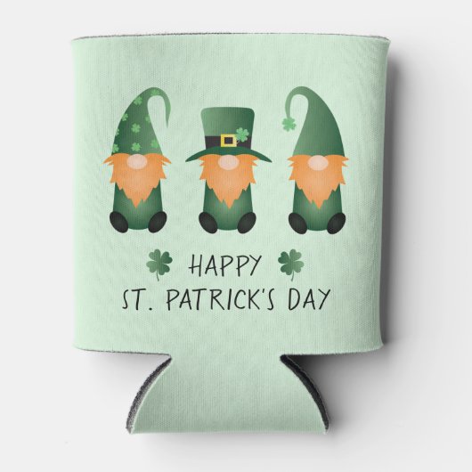 ハッピーSt patricks day格言グリーン 缶クーラー (正面)