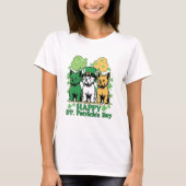 ハッピーSt patricks day犬 Tシャツ (正面)