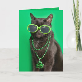 ハッピーSt patricks day猫とユーモア シーズンカード