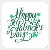 ハッピーSt patricks day スクエアシール (正面)