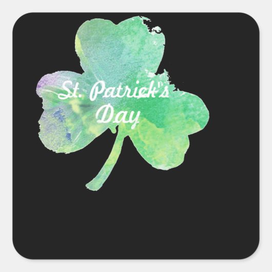 ハッピーSt patricks day スクエアシール (正面)