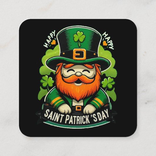 ハッピーSt patricks day スクエア名刺 (裏面)