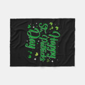 ハッピーSt patricks day フリースブランケット (正面(横))