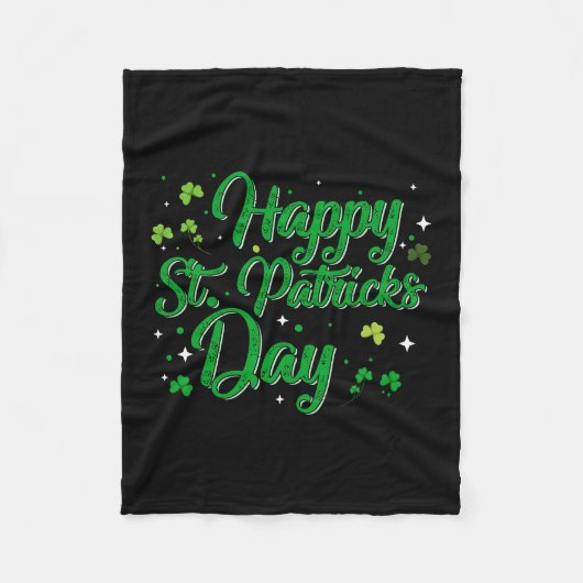 ハッピーSt patricks day フリースブランケット (正面)