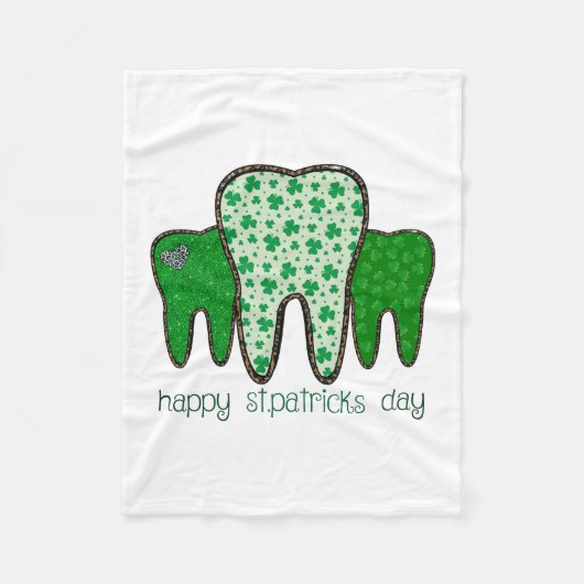 ハッピーSt patricks day フリースブランケット (正面)