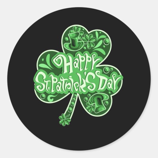 ハッピーSt patricks day ラウンドシール (正面)