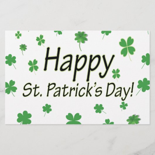 ハッピーSt patricks day 便箋 (正面)