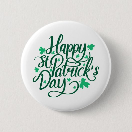 ハッピーst patricks day 缶バッジ (正面)