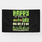 ハッピーSt patricks dayitsマイ誕生日アイリッシュ 横断幕 (横)