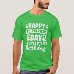 ハッピーSt patricks dayYesイッツマイ誕生日アイルランドL Tシャツ