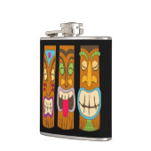 ハッピーTiki像おもしろい黒 フラスク (左)