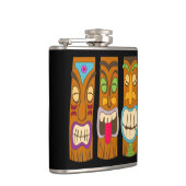 ハッピーTiki像おもしろい黒 フラスク (右)