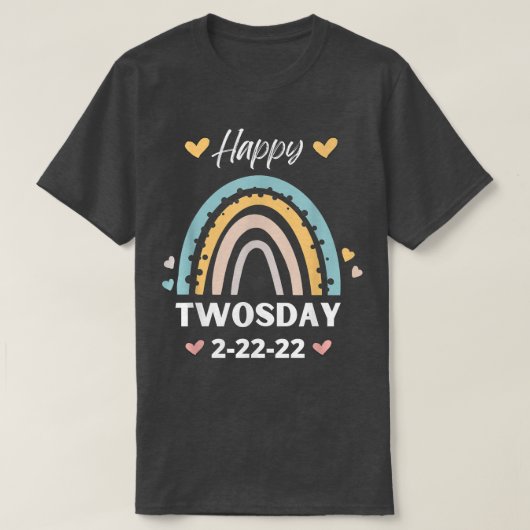 ハッピーTwosDay 22222 Tシャツ (デザイン正面)