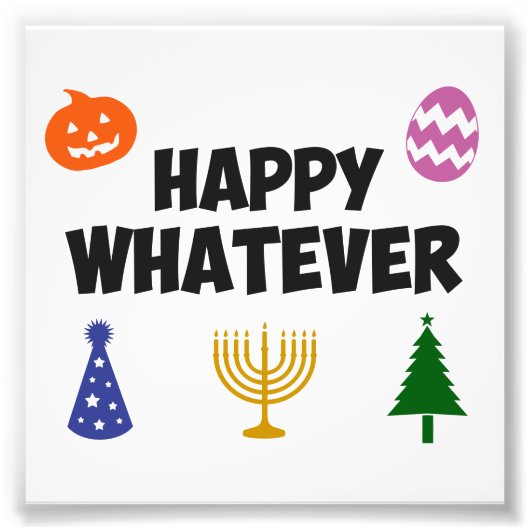 ハッピーwhateverホリデー フォトプリント (正面)