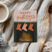 ハッピーY'all-idays Cowboyクリスマスカード シーズンカード