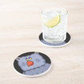 ハッピ渦巻形のーフクロウオンブラック コースター (側面)