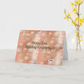 ハッピ－２周年結婚記念コットン カード (黄色い花)