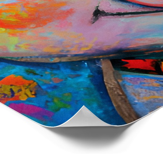 ハッファンキープピグレットファーム動物ポートレートアート ポスター (角)