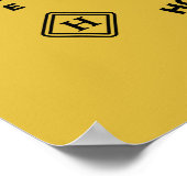 ハッフルパフ™  勤勉さ 忍耐力 忠誠心 紋章 ポスター (角)