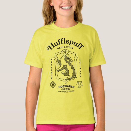 ハッフルパフ™  勤勉さ 忍耐力 忠誠心 紋章 Tシャツ (正面)