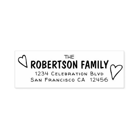 ハッフレンドリープカジュアルファミリー差出人住所 セルフインキングスタンプ (デザイン)