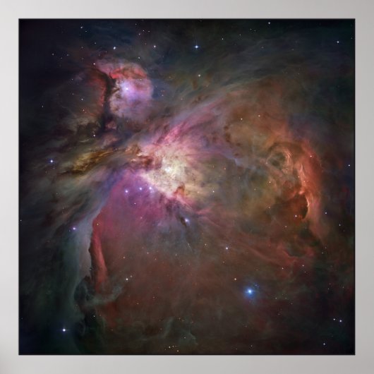 ハッブルのオリオン星雲60x60の最前線 ポスター (正面)