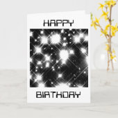 ハッブルの写真: 白色矮星星のバースデー・カード カード (黄色い花)