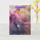 ハッブルの写真: 蟹星雲。 バースデー・カード カード (黄色い花)