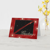 ハッブル宇宙リボンの季節のご挨拶 カード (黄色い花)