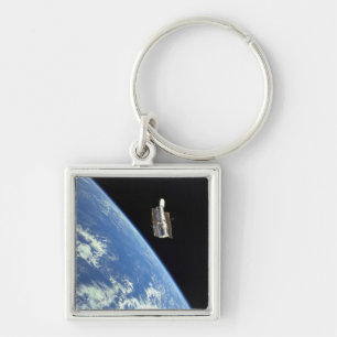ハッブル宇宙望遠鏡と青い地球 キーホルダー