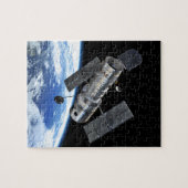 ハッブル宇宙望遠鏡の地球軌道NASAの写真 ジグソーパズル (横)