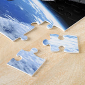 ハッブル宇宙望遠鏡の地球軌道NASAの写真 ジグソーパズル (側面)