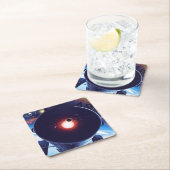 ハッブル宇宙望遠鏡ポスター。 スクエアペーパーコースター (インサイチュ)