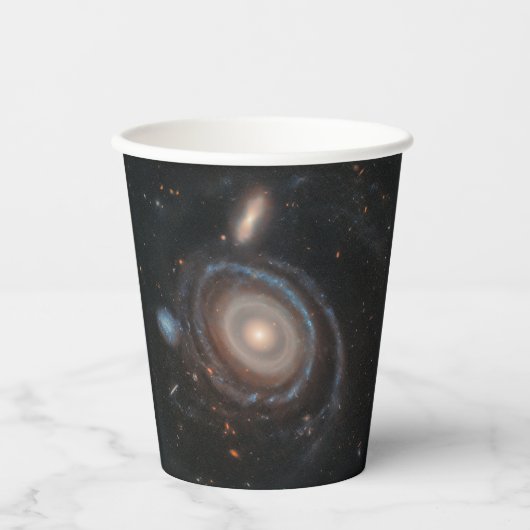 ハッブル宇宙望遠鏡 ブルズアイ銀河 紙コップ (正面)