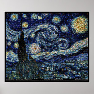 ハッブル星空の夜(24x20) ポスター