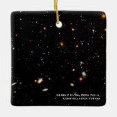ハッブル望遠鏡超深いフィールドフォトクリスマス セラミックオーナメント (正面)