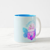 ハップイースターハンドドロー格言イースターバニー ツートーンマグカップ (正面右)