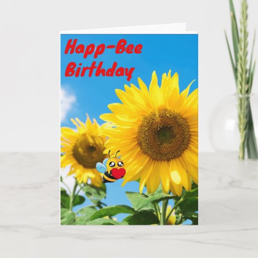 ハップビー誕生日 カード (正面)
